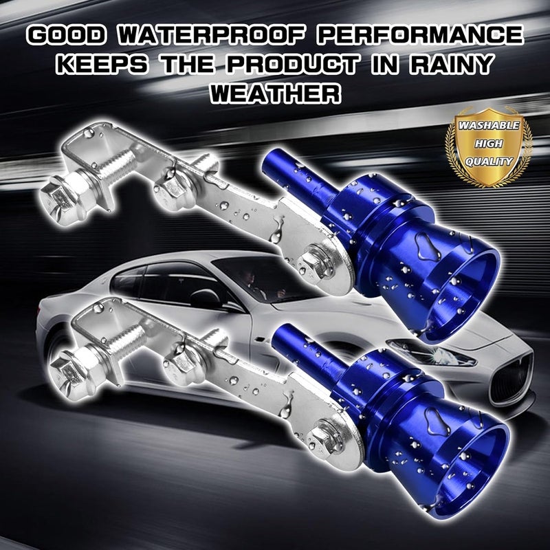 Hirificing 2PCS Exhaust Turbo Whistle, Loud Turbo Sound Booster Exhaust Muffler Pipe Aluminum Alloy Whistle,Car Roar Maker Turbo Sound Enhancer Whistle Simulator(XL-Blue) - Image 4